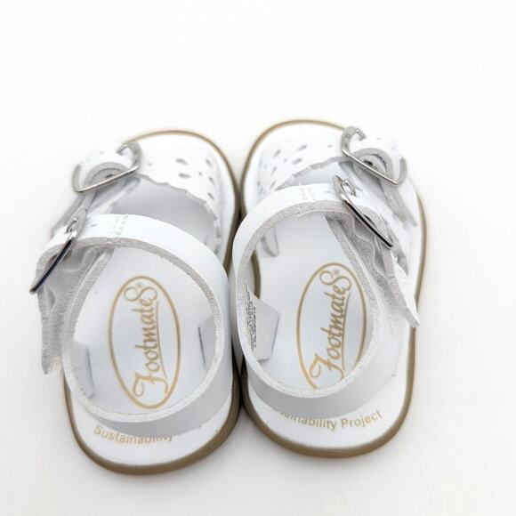 Footmates Eco-Ariel Velcro Sandal Adjustable Strap Kids' White Size US1 - Picture 5 of 11